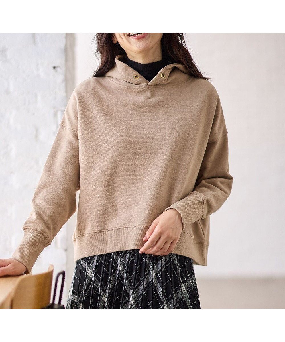 【エニー/ANY】の【洗濯機可】裏毛フーディ インテリア・キッズ・メンズ・レディースファッション・服の通販 founy(ファニー) 　ファッション　Fashion　レディースファッション　Fashion for Women　トップス・カットソー　Cut & Sew Tops　レディースパーカー・カジュアルフーディー　Casual Hoodies & Sweatshirts　おすすめ　Recommended / Our Picks　インナー　Innerwear　シルバー　Silver, Metallic Silver　バランス　Balance, Style Balance　パーカー　Hoodie, Parka　エレガント 上品　Elegant　人気　Popular, Best Seller　定番　Standard, Basic Item　A/W・秋冬　Autumn/Winter　モカ|ID: prp329100004682281 ipo3291000000034297053