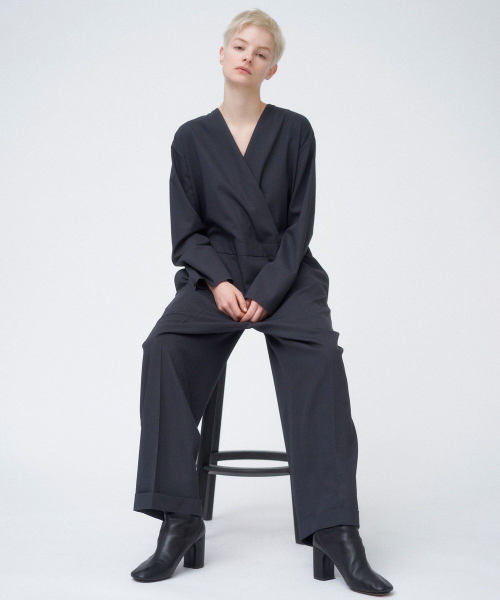 【エイトン/ATON】のTECHNO WOOL TWILL ジャンプスーツ 人気、トレンドファッション・服の通販 founy(ファニー) 　ファッション　Fashion　レディースファッション　Fashion for Women　ワンピース　Dresses　フォーマル・パーティードレス・結婚式用ドレス　Elegant & Casual Dresses　ストレッチ　Stretch, Stretchy Fabric　スーツ　Suit, Formalwear　ドレス　Dress, One-Piece　ドレープ　Drape, Draping Fabric　バランス　Balance, Style Balance　フォーマル　Formal, Dressy　ボトム　Bottoms, Lower Wear　A/W・秋冬　Autumn/Winter　長袖　Long Sleeve, Full Sleeve　 other-1|ID: prp329100004682296 ipo3291000000033815919