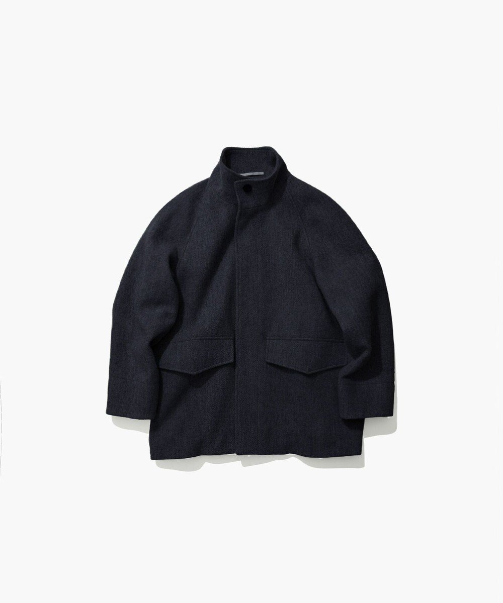 【エイトン/ATON】のBABY ALPACA スタンドフィールドコート インテリア・キッズ・メンズ・レディースファッション・服の通販 founy(ファニー) 　ファッション　Fashion　レディースファッション　Fashion for Women　アウター　Coat / Outerwear Collection　コート・ロングコート・ピーコート　Long Coats, Peacoats & More　レディースジャケット・軽アウター　Jackets　モッズコート・ミリタリー風アウター　Mods & Field Coats　ショート　Short, Short Length　ジャケット　Jacket, Outerwear　スタンド　Stand Collar, Upright Stand　ツイード／ツィード　Choker, Choker Necklace　ベビー　Baby, Babywear　別注　Limited Edition, Custom Order　A/W・秋冬　Autumn/Winter　軽量　Lightweight, Ultra Light　NAVY|ID: prp329100004682299 ipo3291000000033815937