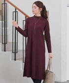 【ティアクラッセ/Tiaclasse】の【安田美沙子さん着用・新色・XSサイズ追加】リブ切替ニットワンピース ボルドー|ID: prp329100004682302 ipo3291000000035574667