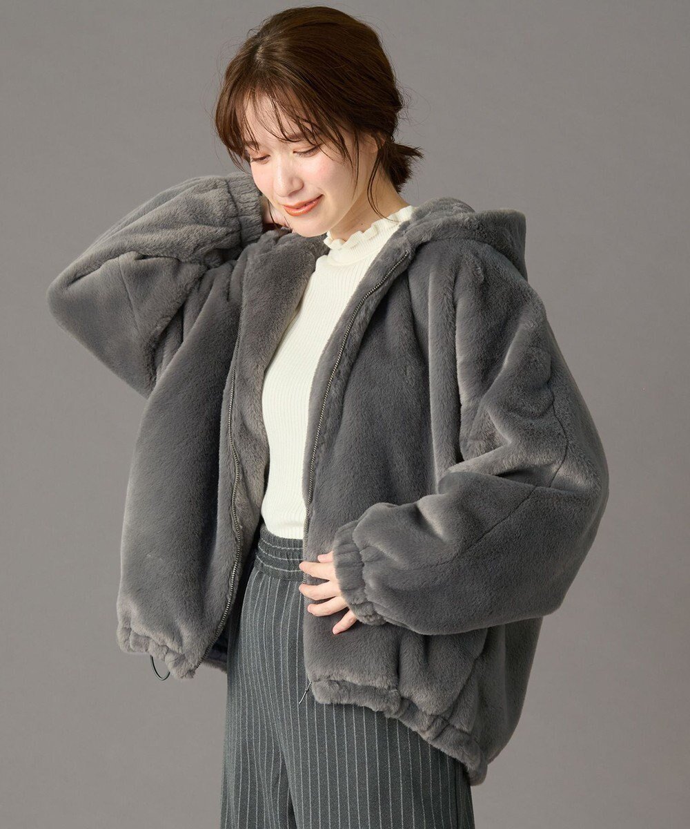【エニー/ANY】の【手洗い可】ファーブルゾン インテリア・キッズ・メンズ・レディースファッション・服の通販 founy(ファニー) 　ファッション　Fashion　レディースファッション　Fashion for Women　アウター　Coat / Outerwear Collection　レディースジャケット・軽アウター　Jackets　ブルゾンジャケット・スポーティアウター　Blouson Jackets　おすすめ　Recommended / Our Picks　インナー　Innerwear　ジャケット　Jacket, Outerwear　スニーカー　Sneakers, Trainers　フェイクファー　Faux Fur, Imitation Fur　ブルゾン　Blouson, Bomber Jacket　A/W・秋冬　Autumn/Winter　チャコール|ID: prp329100004682395 ipo3291000000033816361