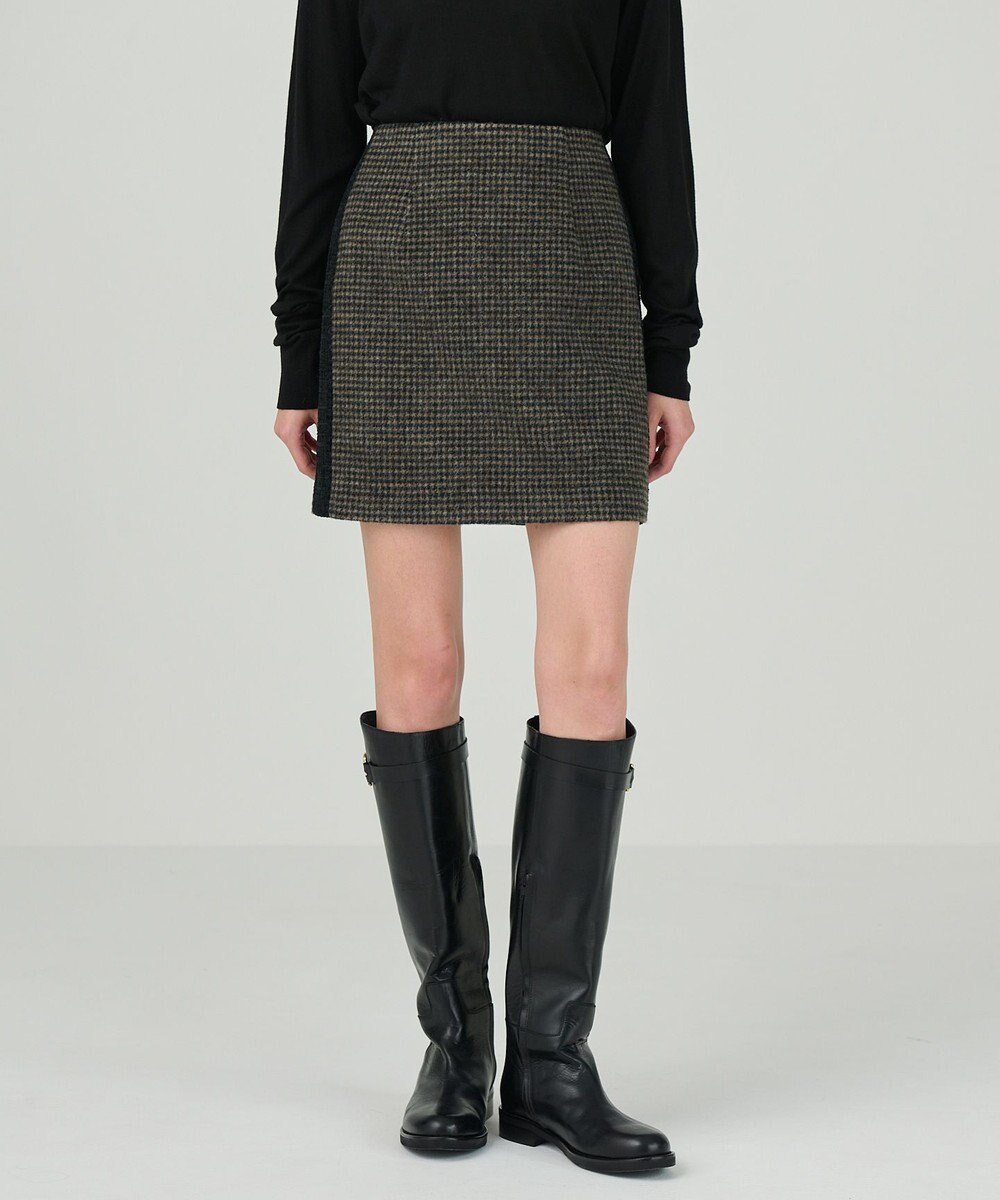 【グレース コンチネンタル/GRACE CONTINENTAL】のシャギーチェックミニスカート 人気、トレンドファッション・服の通販 founy(ファニー) 　ファッション　Fashion　レディースファッション　Fashion for Women　スカート　Skirts　ミニスカート　Mini Skirts　おすすめ　Recommended / Our Picks　クラシカル　Classical, Vintage-Inspired　コンパクト　Compact, Small Size　ジャケット　Jacket, Outerwear　セットアップ　Set-Up, Coordinated Outfit　A/W・秋冬　Autumn/Winter　 other-1|ID: prp329100004682415 ipo3291000000033816447
