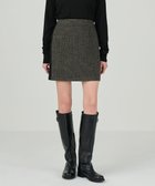 【グレース コンチネンタル/GRACE CONTINENTAL】のシャギーチェックミニスカート ブラウン|ID: prp329100004682415 ipo3291000000033816448