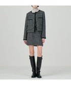 【グレース コンチネンタル/GRACE CONTINENTAL】のシャギーチェックミニスカート グレー|ID: prp329100004682415 ipo3291000000033816449