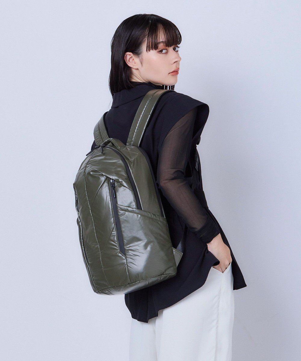 【ミオフィラノ/MioFIRANO】のHERRINGBONE L001 バックパック リュック A4サイズ対応 インテリア・キッズ・メンズ・レディースファッション・服の通販 founy(ファニー) 　ファッション　Fashion　レディースファッション　Fashion for Women　バッグ　Bags　クッション　Cushion, Throw Pillow　傘　Umbrella, Parasol　シンプル　Simple, Minimal　トレンド　Trend, Trending Now　フロント　Front, Front Design　ポケット　Pocket, Pocket Detail　モダン　Modern, Contemporary　リュック　Backpack, Rucksack　KHAKI|ID: prp329100004682493 ipo3291000000033816768
