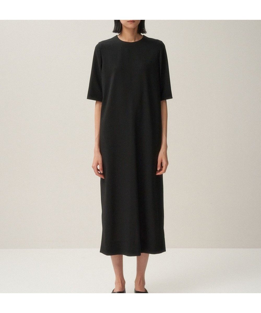 【エイトン/ATON】のHIGH TWIST WOOL ハーフスリーブドレス 人気、トレンドファッション・服の通販 founy(ファニー) 　ファッション　Fashion　レディースファッション　Fashion for Women　ワンピース　Dresses　フォーマル・パーティードレス・結婚式用ドレス　Elegant & Casual Dresses　キュプラ　Cupro, Eco Fabric　シンプル　Simple, Minimal　ドレス　Dress, One-Piece　ノースリーブ　Sleeveless, No-Sleeve　長袖　Long Sleeve, Full Sleeve　バランス　Balance, Style Balance　フォーマル　Formal, Dressy　ルーズ　Loose, Oversized　A/W・秋冬　Autumn/Winter　S/S・春夏　SS, Spring/Summer, Warm Season　夏　Summer　 other-1|ID: prp329100004682581 ipo3291000000033817250
