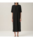 【エイトン/ATON】のHIGH TWIST WOOL ハーフスリーブドレス BLACK|ID: prp329100004682581 ipo3291000000033817251
