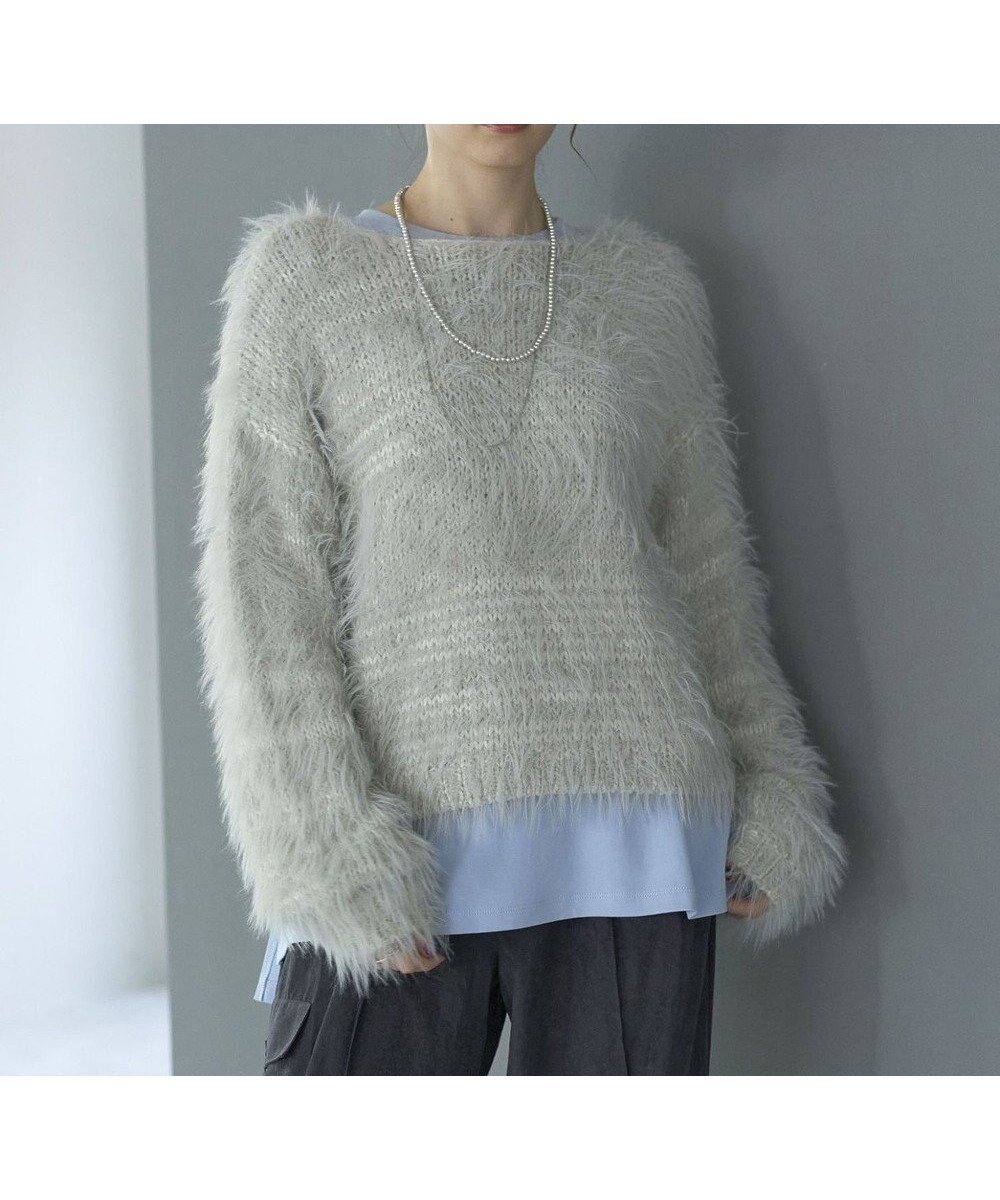 【イェッカ ヴェッカ/YECCA VECCA】のフェザーMIXロービングニット 人気、トレンドファッション・服の通販 founy(ファニー) ファッション Fashion レディースファッション Fashion for Women トップス・カットソー Cut & Sew Tops ニット Knit Tops & Sweaters セーター Sweater, Knitwear フェザー Feather, Feather Detail フェザーヤーン Feather Yarn, Fluffy Yarn ポケット Pocket, Pocket Detail A/W・秋冬 Autumn/Winter other-1|ID: prp329100004682598 ipo3291000000033817327