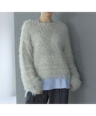 【イェッカ ヴェッカ/YECCA VECCA】のフェザーMIXロービングニット 人気、トレンドファッション・服の通販 founy(ファニー) ファッション Fashion レディースファッション Fashion for Women トップス・カットソー Cut & Sew Tops ニット Knit Tops & Sweaters セーター Sweater, Knitwear フェザー Feather, Feather Detail フェザーヤーン Feather Yarn, Fluffy Yarn ポケット Pocket, Pocket Detail A/W・秋冬 Autumn/Winter thumbnail Light Gray|ID: prp329100004682598 ipo3291000000033817328