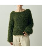 【イェッカ ヴェッカ/YECCA VECCA】のフェザーMIXロービングニット 人気、トレンドファッション・服の通販 founy(ファニー) ファッション Fashion レディースファッション Fashion for Women トップス・カットソー Cut & Sew Tops ニット Knit Tops & Sweaters セーター Sweater, Knitwear フェザー Feather, Feather Detail フェザーヤーン Feather Yarn, Fluffy Yarn ポケット Pocket, Pocket Detail A/W・秋冬 Autumn/Winter thumbnail Green|ID: prp329100004682598 ipo3291000000033817330