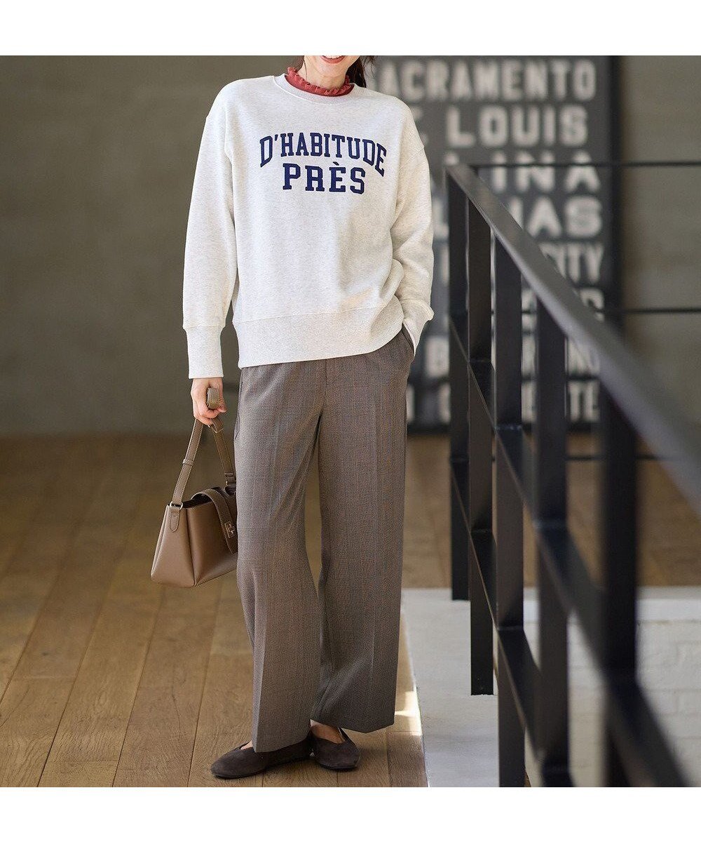 【エニー/ANY】の【ストレッチ/ウエストゴム/裏起毛】マルチファンクションストレッチチェックワイドパンツ インテリア・キッズ・メンズ・レディースファッション・服の通販 founy(ファニー) 　ファッション　Fashion　レディースファッション　Fashion for Women　パンツ　Pants & Trousers　シンプル　Simple, Minimal　ストレッチ　Stretch, Stretchy Fabric　センター　Center, Center Line　チェック　Check, Plaid, Tartan　定番　Standard, Basic Item　人気　Popular, Best Seller　ピーチ　Peach, Soft Touch　ミックス　Mix, Mixed Style　楽ちん　Easy Fit, Comfortable　ワイド　Wide, Wide Fit　A/W・秋冬　Autumn/Winter　おすすめ　Recommended / Our Picks　ブラウンチェック|ID: prp329100004682615 ipo3291000000036261167