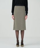 【グレース コンチネンタル/GRACE CONTINENTAL】のラメジャガードラインスカート ゴールド|ID: prp329100004682617 ipo3291000000033817429