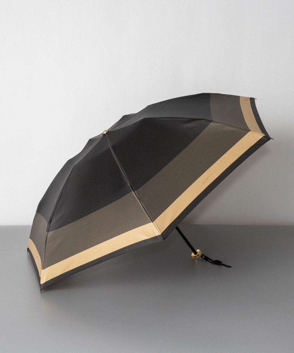 【アウロラ/AURORA】のJILL STUART ジル スチュアート バイカラー柄 雨傘(折り畳みミニ傘) インテリア・キッズ・メンズ・レディースファッション・服の通販 founy(ファニー) 　ファッション　Fashion　レディースファッション　Fashion for Women　レイングッズ・傘・晴雨兼用傘　Umbrellas & Rain Gear　シンプル　Simple, Minimal　ツイル　Twist, Twisted Detail　ブロック　Block, Solid Block Pattern　プリント　Print, Printed Pattern　エレガント 上品　Elegant　傘　Umbrella, Parasol　ブラック|ID: prp329100004682631 ipo3291000000033817512