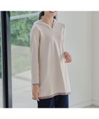 【ティアクラッセ/Tiaclasse】の【洗える】配色フーディーニットチュニック ベージュ×モカ|ID: prp329100004682668 ipo3291000000035709164