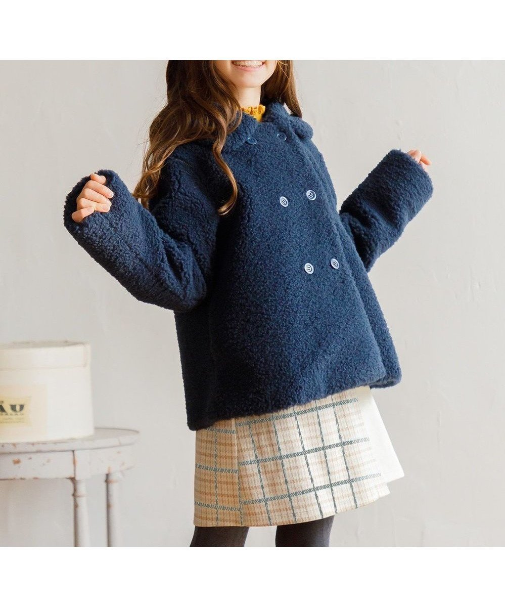 【組曲 / KIDS/KUMIKYOKU】の【110-140㎝】スライバー ピーコート インテリア・キッズ・メンズ・レディースファッション・服の通販 founy(ファニー) 　ファッション　Fashion　キッズファッション　Fashion for Kids　アウター　Coat Outerwear /Kids　ジャケット　Jacket, Outerwear　ダブル　Double, Double-Breasted　エレガント 上品　Elegant　A/W・秋冬　Autumn/Winter　ネイビー系|ID: prp329100004683247 ipo3291000000034176895