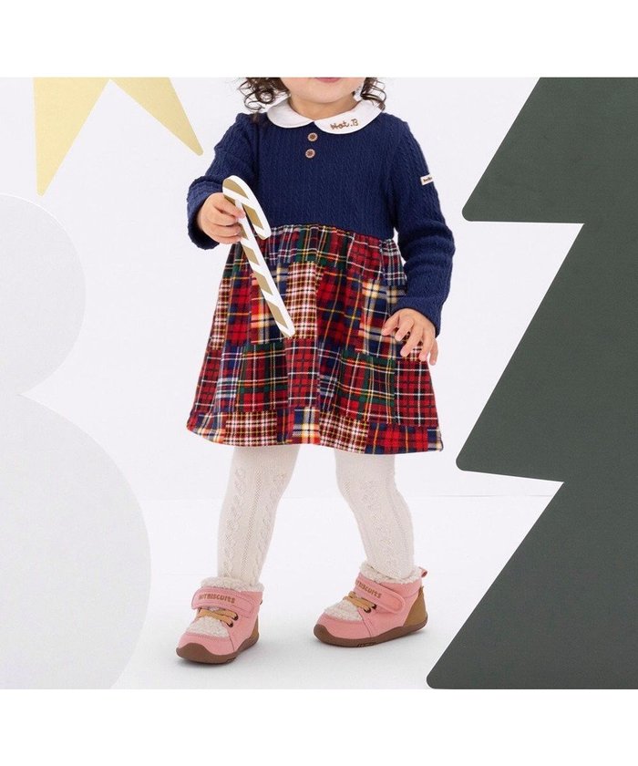 【ミキハウスホットビスケッツ/MIKI HOUSE HOT BISCUITS / KIDS】の【80-120cm】 襟付き チェック柄ワンピース インテリア・キッズ・メンズ・レディースファッション・服の通販 founy(ファニー) https://founy.com/ ファッション Fashion キッズファッション Fashion for Kids ワンピース Dresses おすすめ Recommended / Our Picks クリスマス X'mas Christmas / X'mas チェック Check, Plaid, Tartan 人気 Popular, Best Seller 冬 Winter / This Winter 吸水 Absorbent, Quick-Dry 年末年始 Year-end and New Year Holidays 秋 Autumn A/W・秋冬 Autumn/Winter 結婚式 Wedding 長袖 Long Sleeve, Full Sleeve |ID: prp329100004683248 ipo3291000000034526191