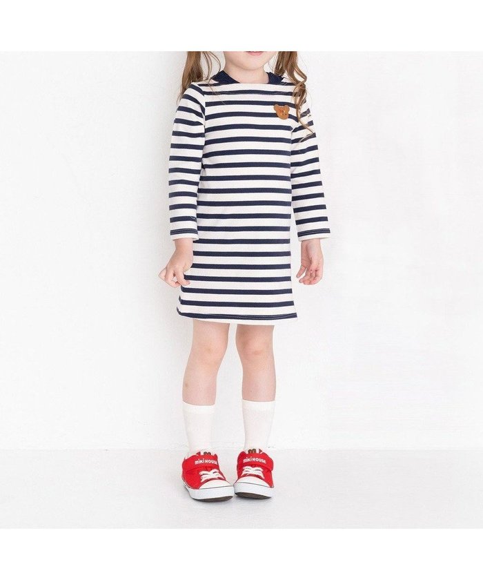 【ミキハウスホットビスケッツ/MIKI HOUSE HOT BISCUITS / KIDS】の【80-120cm】 ボーダー 長袖ワンピース インテリア・キッズ・メンズ・レディースファッション・服の通販 founy(ファニー) https://founy.com/ ファッション Fashion キッズファッション Fashion for Kids ワンピース Dresses おすすめ Recommended / Our Picks なめらか Smooth, Silky Texture ボーダー Border, Stripe レギンス Leggings, Stretch Pants 夏 Summer 定番 Standard, Basic Item S/S・春夏 SS, Spring/Summer, Warm Season A/W・秋冬 Autumn/Winter 長袖 Long Sleeve, Full Sleeve |ID: prp329100004683254 ipo3291000000034594914