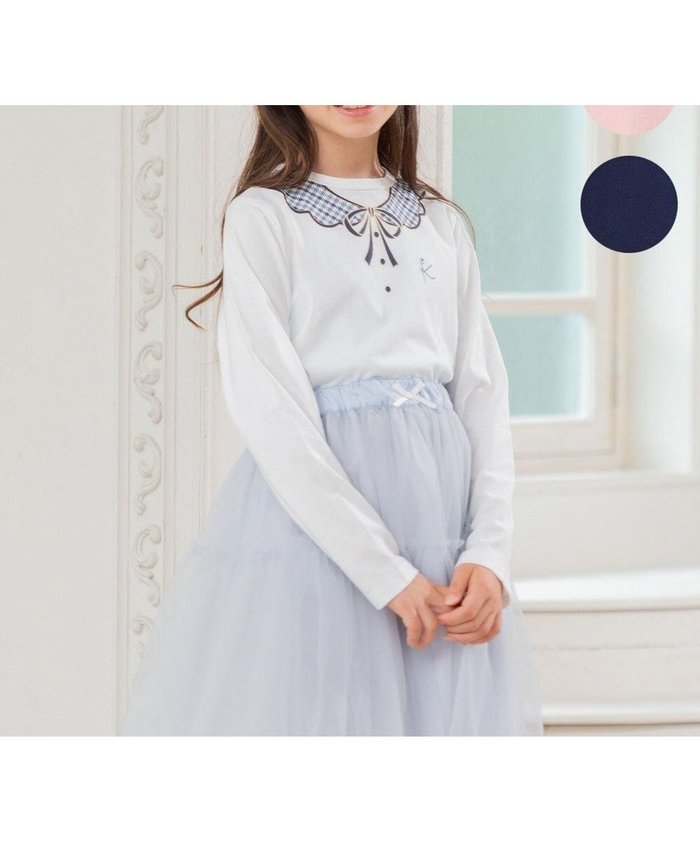 【組曲 / KIDS/KUMIKYOKU】の【110-140㎝】トロンプルイユロン Tシャツ インテリア・キッズ・メンズ・レディースファッション・服の通販 founy(ファニー) https://founy.com/ ファッション Fashion キッズファッション Fashion for Kids トップス・カットソー Cut & Sew Tops インナー Innerwear カットソー Cut and Sewn Top チェック Check, Plaid, Tartan ベーシック Basic, Essential ボトム Bottoms, Lower Wear リボン Ribbon, Bow A/W・秋冬 Autumn/Winter |ID: prp329100004683268 ipo3291000000034209905