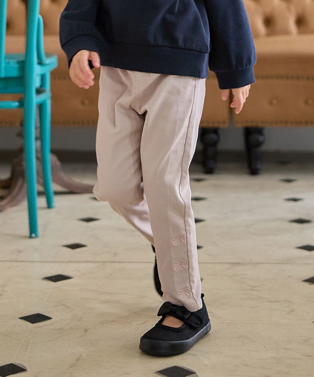 【エニィ/ANY / KIDS】の7days ガーリーパンツ インテリア・キッズ・メンズ・レディースファッション・服の通販 founy(ファニー) 　ファッション　Fashion　キッズファッション　Fashion for Kids　ボトムス　Bottoms　ガーリー　Girly, Feminine Style　ストレッチ　Stretch, Stretchy Fabric　ポケット　Pocket, Pocket Detail　リボン　Ribbon, Bow　レース　Lace, Lace Fabric　A/W・秋冬　Autumn/Winter　ミルキーベージュ|ID: prp329100004683290 ipo3291000000035525905
