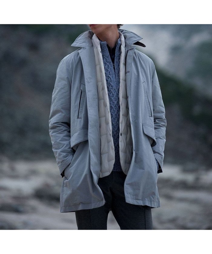 【ジョセフ アブード/JOSEPH ABBOUD / MEN】の【3WAY/撥水/INフード/ダウンライナー付】 3WAY高機能ダウンコートインターレースメモリーダウン インテリア・キッズ・メンズ・レディースファッション・服の通販 founy(ファニー) https://founy.com/ ファッション Fashion メンズファッション Fashion for Men アウター Men's Coats Outerwear ダウンジャケット / 軽量ダウン Down Jackets & Coats 軽量 Lightweight, Ultra Light シャンブレー Chambray, Denim-Like Fabric ジャケット Jacket, Outerwear ストレッチ Stretch, Stretchy Fabric ダウン Down, Puffer チェック Check, Plaid, Tartan パターン Pattern, Design Print ポケット Pocket, Pocket Detail ライナー Liner, Inner Layer A/W・秋冬 Autumn/Winter |ID: prp329100004683302 ipo3291000000033822260