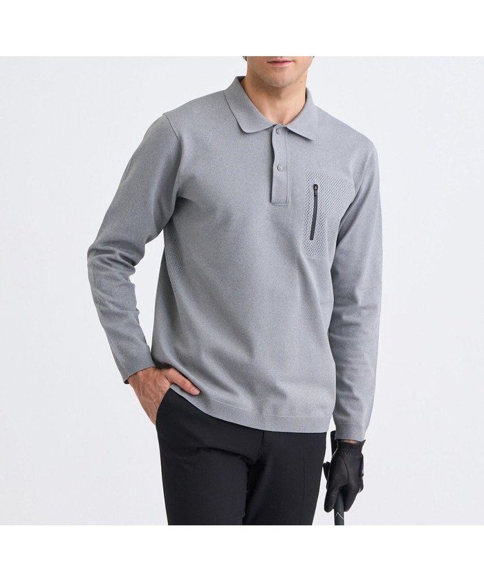 【23区 ゴルフ/23区GOLF / MEN】の【MEN】長袖ニットポロシャツ ホールガーメント インテリア・キッズ・メンズ・レディースファッション・服の通販 founy(ファニー) https://founy.com/ ファッション Fashion メンズファッション Fashion for Men トップス・カットソー Cut & Sew Tops ニット・セーター / 定番トップス Knit Tops & Sweaters メンズシャツ Shirts ポロシャツ / きれいめカジュアルスタイル Polo Shirts 軽量 Lightweight, Ultra Light ストレッチ Stretch, Stretchy Fabric セーター Sweater, Knitwear 長袖 Long Sleeve, Full Sleeve ホールガーメント WholeGarment, Seamless Knit ポロシャツ Polo Shirt, Collared Tee メッシュ Mesh, Net Fabric A/W・秋冬 Autumn/Winter エレガント 上品 Elegant ゴルフ Golf |ID: prp329100004683324 ipo3291000000034199068