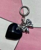 【ウィゴー/WEGO】のクリアカラーハートキーホルダー ブラック|ID: prp329100004683357 ipo3291000000033822499