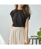 【組曲/KUMIKYOKU】の【UVケア・接触冷感】GIZAプレーティング天竺フレンチスリーブ Tシャツ ブラック系|ID: prp329100004683370 ipo3291000000033822554
