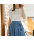 【組曲/KUMIKYOKU】の【UVケア・接触冷感】GIZAプレーティング天竺フリルスリーブ Tシャツ アイボリー系|ID: prp329100004683374 ipo3291000000033822571