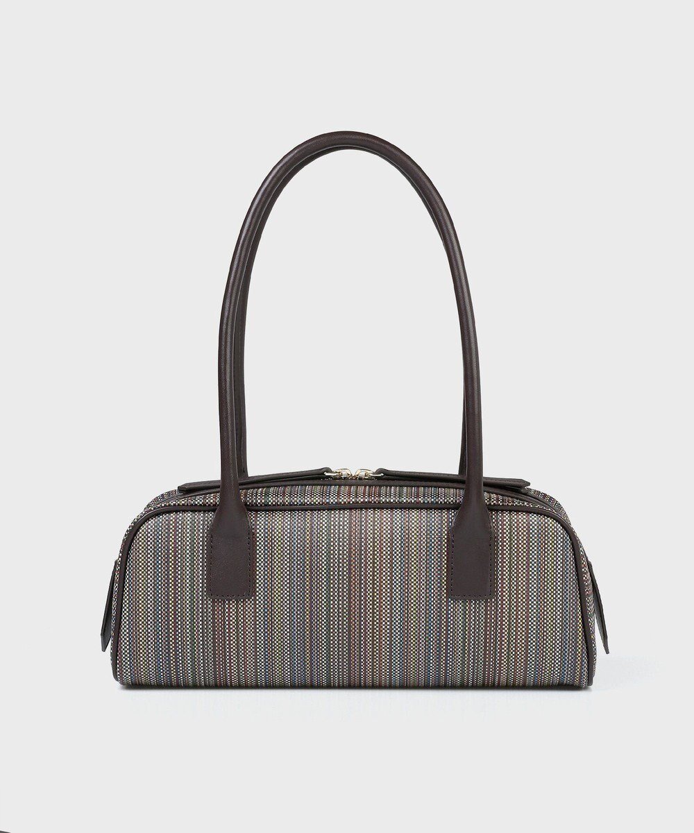 【ポール スミス/Paul Smith】のコーテッドキャンバス ハンドバッグ インテリア・キッズ・メンズ・レディースファッション・服の通販 founy(ファニー) 　ファッション　Fashion　レディースファッション　Fashion for Women　バッグ　Bags　キャンバス　Canvas, Canvas Fabric　コーティング　Coating, Coated Finish　軽量　Lightweight, Ultra Light　シンプル　Simple, Minimal　ストライプ　Stripe, Striped Pattern　チェック　Check, Plaid, Tartan　プリント　Print, Printed Pattern　新作・新入荷　New Arrivals / New In　エレガント 上品　Elegant　ダークブラウン|ID: prp329100004683414 ipo3291000000033822740