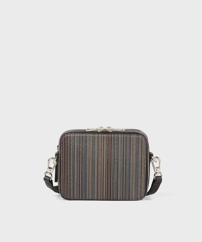 【ポール スミス/Paul Smith】のコーテッドキャンバス ショルダーバッグ インテリア・キッズ・メンズ・レディースファッション・服の通販 founy(ファニー) https://founy.com/ ファッション Fashion レディースファッション Fashion for Women バッグ Bags キャンバス Canvas, Canvas Fabric コーティング Coating, Coated Finish 軽量 Lightweight, Ultra Light シンプル Simple, Minimal ストライプ Stripe, Striped Pattern チェック Check, Plaid, Tartan プリント Print, Printed Pattern 新作・新入荷 New Arrivals / New In エレガント 上品 Elegant |ID: prp329100004683415 ipo3291000000033822742