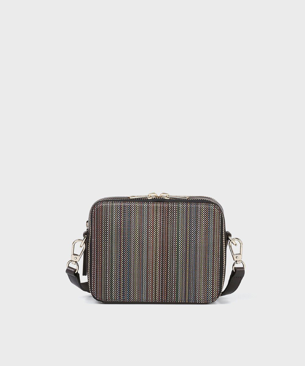 【ポール スミス/Paul Smith】のコーテッドキャンバス ショルダーバッグ インテリア・キッズ・メンズ・レディースファッション・服の通販 founy(ファニー) 　ファッション　Fashion　レディースファッション　Fashion for Women　バッグ　Bags　キャンバス　Canvas, Canvas Fabric　コーティング　Coating, Coated Finish　軽量　Lightweight, Ultra Light　シンプル　Simple, Minimal　ストライプ　Stripe, Striped Pattern　チェック　Check, Plaid, Tartan　プリント　Print, Printed Pattern　エレガント 上品　Elegant　ダークブラウン|ID: prp329100004683415 ipo3291000000034545352