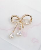 【ティアクラッセ/Tiaclasse】の【安田美沙子さん着用】キュービックリボンモチーフブローチ ゴールド|ID: prp329100004683418 ipo3291000000035791887