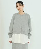 【アンフィーロ 自由区/UNFILO】の【軽量/ストレッチ】BEAUTY FORM JERSEY スナップカーディガン グレー|ID:prp329100004683419