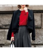 【アンフィーロ 自由区/UNFILO】の【軽量/ストレッチ】BEAUTY FORM JERSEY スナップカーディガン ブラック|ID:prp329100004683419