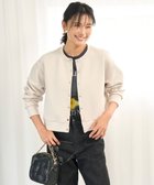 【アンフィーロ 自由区/UNFILO】の【軽量/ストレッチ】BEAUTY FORM JERSEY スナップカーディガン グレージュ|ID:prp329100004683419