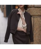【アンフィーロ 自由区/UNFILO】の【軽量/ストレッチ】BEAUTY FORM JERSEY スナップカーディガン ブラウン|ID:prp329100004683419