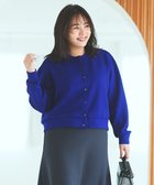【アンフィーロ 自由区/UNFILO】の【軽量/ストレッチ】BEAUTY FORM JERSEY スナップカーディガン ブルー|ID:prp329100004683419