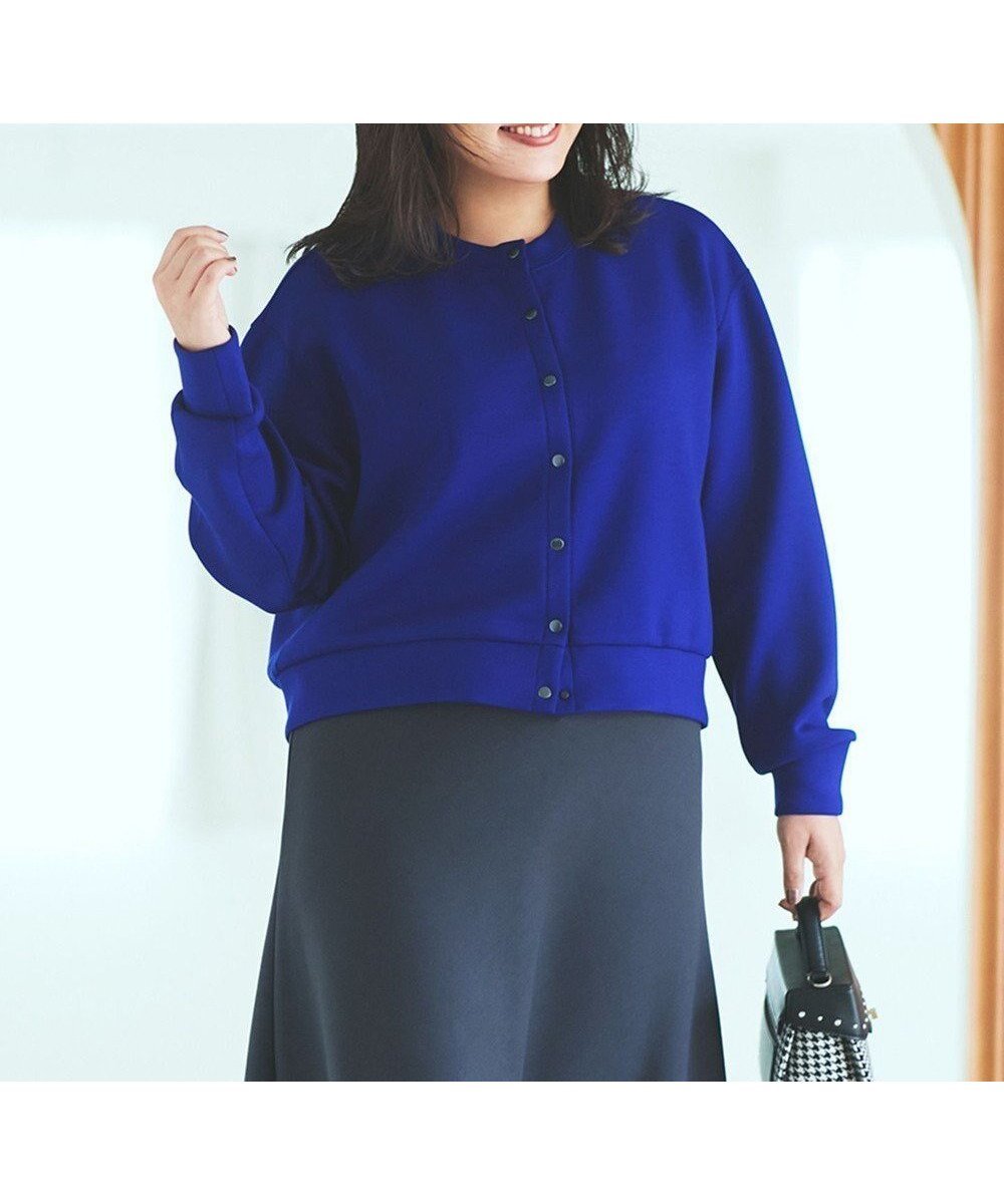 【アンフィーロ 自由区/UNFILO】の【野呂佳代さん着用/新色追加】BEAUTY FORM JERSEY スナップカーディガン インテリア・キッズ・メンズ・レディースファッション・服の通販 founy(ファニー) 　ファッション　Fashion　レディースファッション　Fashion for Women　トップス・カットソー　Cut & Sew Tops　カーディガン・羽織り　Layered Style Cardigans　インナー　Innerwear　春　Spring　カーディガン　Cardigan, Knitwear　クロップド　Cropped, Short Length　軽量　Lightweight, Ultra Light　ストレッチ　Stretch, Stretchy Fabric　フォルム　Silhouette, Form　羽織　Haori, Light Jacket　ワイド　Wide, Wide Fit　A/W・秋冬　Autumn/Winter　S/S・春夏　SS, Spring/Summer, Warm Season　おすすめ　Recommended / Our Picks　夏　Summer　新作・新入荷　New Arrivals / New In　ブルー|ID: prp329100004683419 ipo3291000000036379021