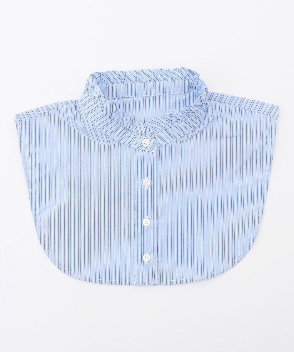 【ジェイ プレス/J.PRESS】のBEZハイネック フリル デコカラー インテリア・キッズ・メンズ・レディースファッション・服の通販 founy(ファニー) 　ファッション　Fashion　レディースファッション　Fashion for Women　ストライプ　Stripe, Striped Pattern　ストレッチ　Stretch, Stretchy Fabric　ハイネック　High Neck, Mock Neck　パープル　Purple, Violet　フリル　Frill, Ruffle　フロント　Front, Front Design　サックス系|ID: prp329100004683421 ipo3291000000034516118