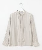 【ジェイ プレス/J.PRESS】の【洗える】サイロチェック ストライプ ブラウス アイボリー×ブルー×スレート系|ID: prp329100004683422 ipo3291000000033822783