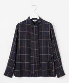 【ジェイ プレス/J.PRESS】の【洗える】サイロチェック ストライプ ブラウス ネイビーチェック系|ID: prp329100004683422 ipo3291000000033822784
