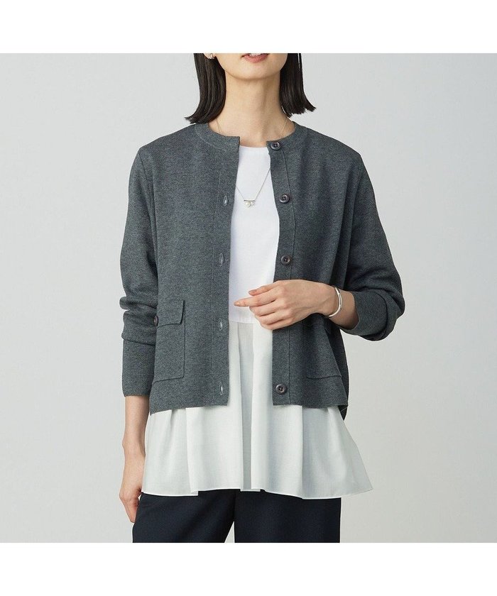 【ジェイ プレス/J.PRESS】の【洗える】WORETED WOOL BLEND カーディガン インテリア・キッズ・メンズ・レディースファッション・服の通販 founy(ファニー) https://founy.com/ ファッション Fashion レディースファッション Fashion for Women トップス・カットソー Cut & Sew Tops カーディガン・羽織り Layered Style Cardigans イタリア Italy 洗える Machine Washable カーディガン Cardigan, Knitwear クラシカル Classical, Vintage-Inspired シンプル Simple, Minimal タートル Turtleneck, Turtle Collar パッチ Patch, Appliqué フラップ Flap, Flap Pocket ポケット Pocket, Pocket Detail A/W・秋冬 Autumn/Winter 新作・新入荷 New Arrivals / New In エレガント 上品 Elegant |ID: prp329100004683425 ipo3291000000033822802