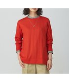 【ジェイ プレス/J.PRESS】の【洗える】WORETED WOOL BLEND クルーネック ニット オレンジ系|ID: prp329100004683426 ipo3291000000033822810