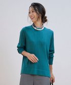 【ジェイ プレス/J.PRESS】のWORETED WOOL BLEND クルーネック ニット エメラルド系|ID: prp329100004683426 ipo3291000000034070785