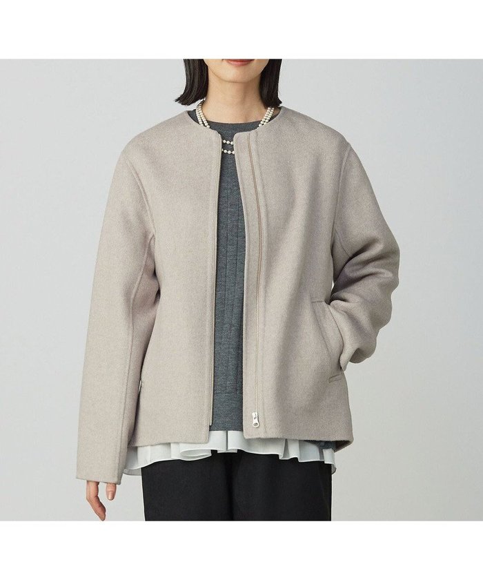 【ジェイ プレス/J.PRESS】のウールナイロンリバー ノーカラー コート インテリア・キッズ・メンズ・レディースファッション・服の通販 founy(ファニー) https://founy.com/ ファッション Fashion レディースファッション Fashion for Women アウター Coat / Outerwear Collection コート・ロングコート・ピーコート Long Coats, Peacoats & More レディースジャケット・軽アウター Jackets コンパクト Compact, Small Size ショート Short, Short Length シンプル Simple, Minimal ジャケット Jacket, Outerwear タートルネック Turtleneck, High Neck ダブル Double, Double-Breasted なめらか Smooth, Silky Texture フェイス Face, Facial Design モダン Modern, Contemporary ロング Long, Long-Length A/W・秋冬 Autumn/Winter 新作・新入荷 New Arrivals / New In エレガント 上品 Elegant |ID: prp329100004683428 ipo3291000000033822818