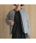 【ジェイ プレス/J.PRESS】のウールナイロンリバー ノーカラー コート 人気、トレンドファッション・服の通販 founy(ファニー) ファッション Fashion レディースファッション Fashion for Women アウター Coat / Outerwear Collection コート・ロングコート・ピーコート Long Coats, Peacoats & More レディースジャケット・軽アウター Jackets コンパクト Compact, Small Size ショート Short, Short Length シンプル Simple, Minimal ジャケット Jacket, Outerwear タートルネック Turtleneck, High Neck ダブル Double, Double-Breasted なめらか Smooth, Silky Texture フェイス Face, Facial Design モダン Modern, Contemporary ロング Long, Long-Length A/W・秋冬 Autumn/Winter エレガント 上品 Elegant thumbnail ライトグレー系|ID: prp329100004683428 ipo3291000000034527047