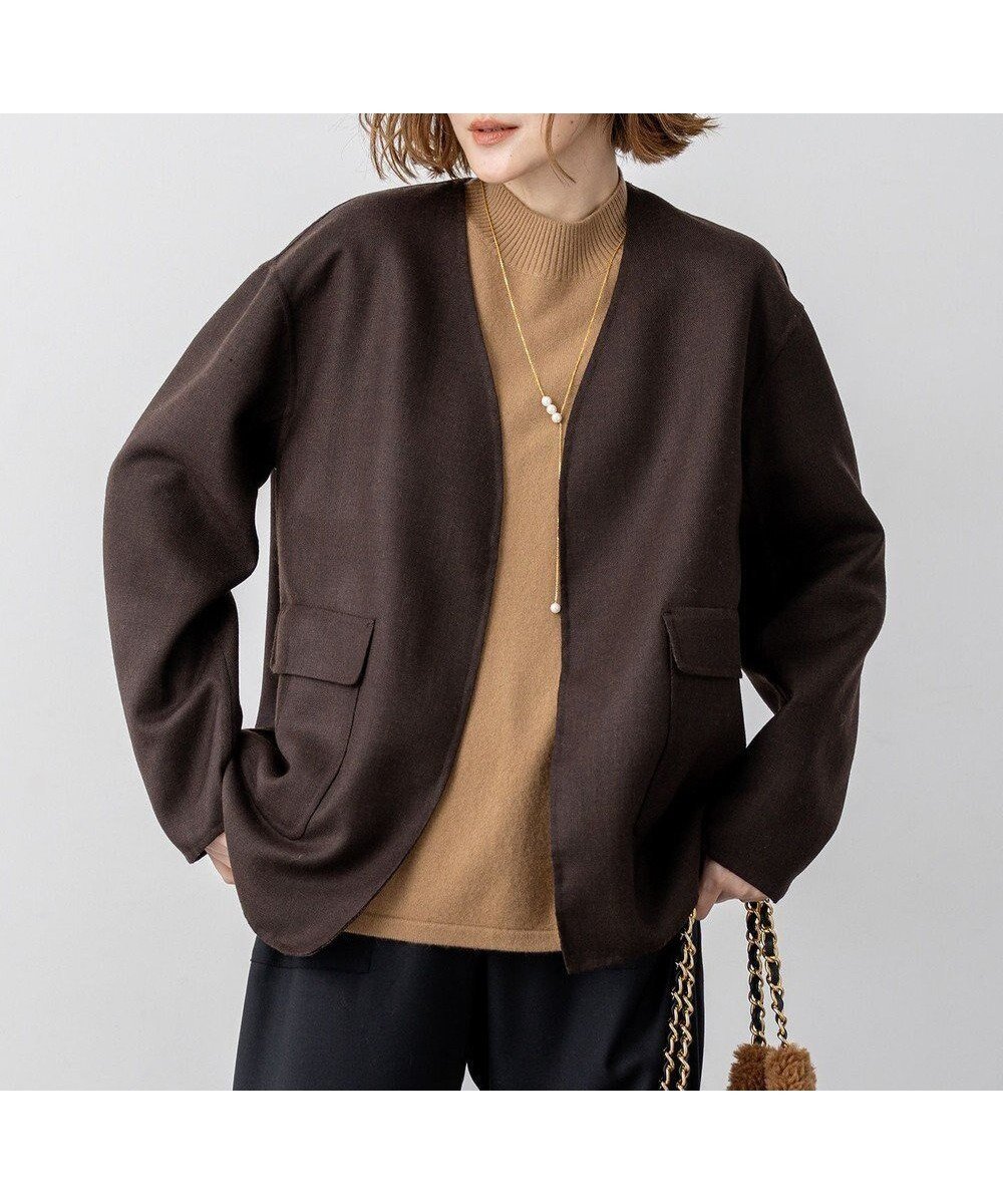 【23区/NIJYUSANKU】の【先行予約】TWリバーシブル アウター 人気、トレンドファッション・服の通販 founy(ファニー) 　ファッション　Fashion　レディースファッション　Fashion for Women　アウター　Coat / Outerwear Collection　レディースジャケット・軽アウター　Jackets　インナー　Innerwear　ジャケット　Jacket, Outerwear　ダブル　Double, Double-Breasted　チェック　Check, Plaid, Tartan　パッチ　Patch, Appliqué　フェイス　Face, Facial Design　ポケット　Pocket, Pocket Detail　無地　Plain, Solid Color　リバーシブル　Reversible, Two-Sided　A/W・秋冬　Autumn/Winter　冬　Winter / This Winter　新作・新入荷　New Arrivals / New In　2025年　2025　2025-2026秋冬・A/W　Autumn/Winter 2025–26 AW25–26　 other-1|ID: prp329100004683431 ipo3291000000033822836