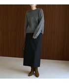 【アンフィーロ 自由区/UNFILO】の【洗える/ストレッチ】ウールライク Iラインスカート ブラック|ID: prp329100004683448 ipo3291000000033822919