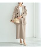 【アンフィーロ 自由区/UNFILO】のウールライク Iラインスカート ベージュ|ID: prp329100004683448 ipo3291000000035573940