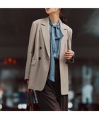 【アンフィーロ 自由区/UNFILO】のウールライク ダブルブレスト ジャケット ベージュ|ID: prp329100004683449 ipo3291000000036378312